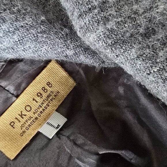 Piko 1988 Charcoal Gray Wool Lined Waterfall Duster Jacket in a Size Large - Picture 6 of 6